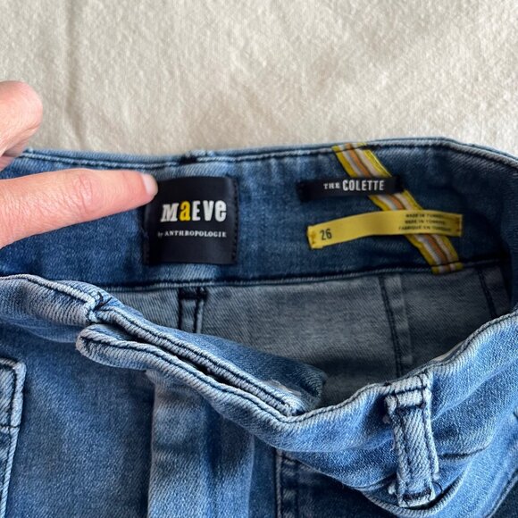 Anthropologie The Colette Crop High-Rise Wide Leg Jeans by Maeve | Size 26 - Picture 4 of 8